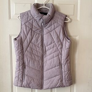 Fleet Street Women's Size M Quilted Vest Ribbed Knit Collar Full Zip Two Pockets